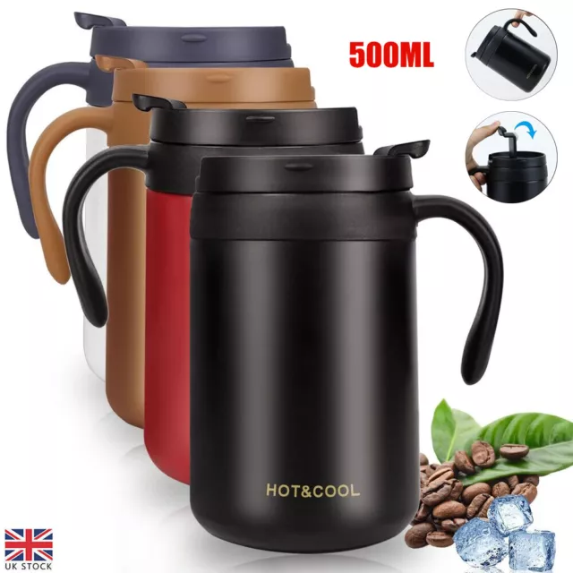 Stainless Steel Tumbler Thermos Mug Tea Coffee Cup with Lid Insulated Travel Mug