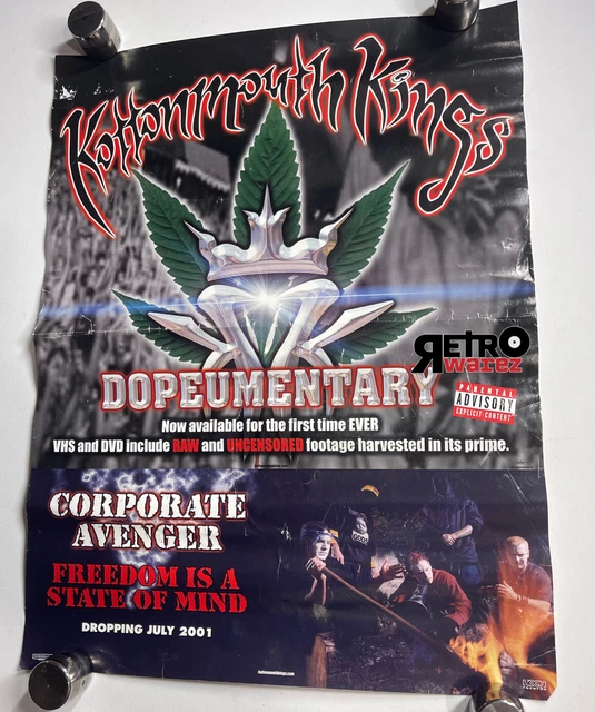 Kottonmouth Kings - Dopeumentary Promo Poster 15x19.75” Corporate Avenger KMK