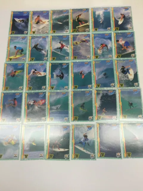 1993 Futera Australia HOT SURF Trading Cards Base Card Set (50)-Kelly Slater+