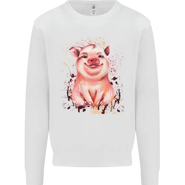 Watercolour Pig Mens Sweatshirt Jumper
