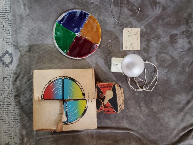 VTG COMPCO COLORMAGIC Christmas Tree Color Wheel Motorized Works Orange ...