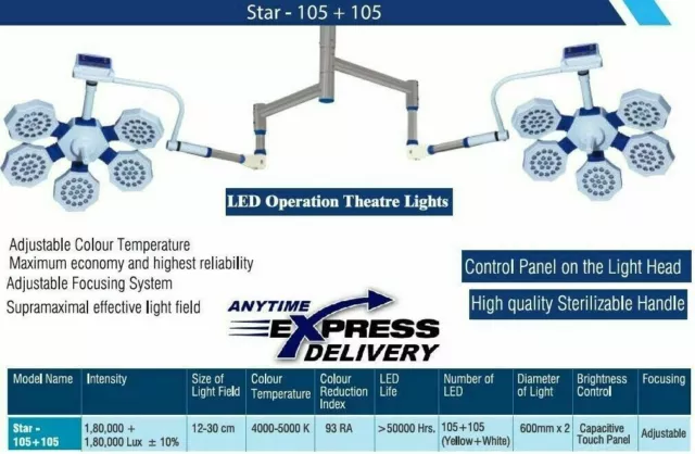 Operating Light Double Satellite Ceiling OT Light Operation Theater Light Field