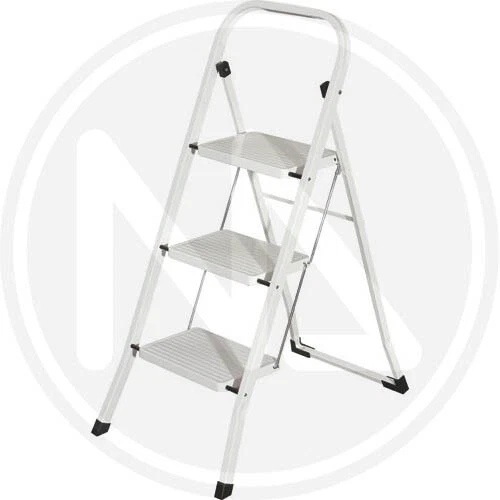 SGABELLO SCALINO 3 GRADINI CASA ABITAZIONE FAI DA TE BIANCO ALTEZZA 0,70 mt