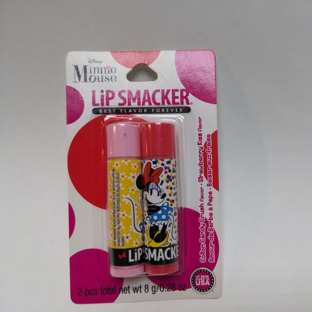 Disney Minnie Mouse Lip Balm Smackers  Cotton Candy Crush Strawberry Kiss .28 OZ 2