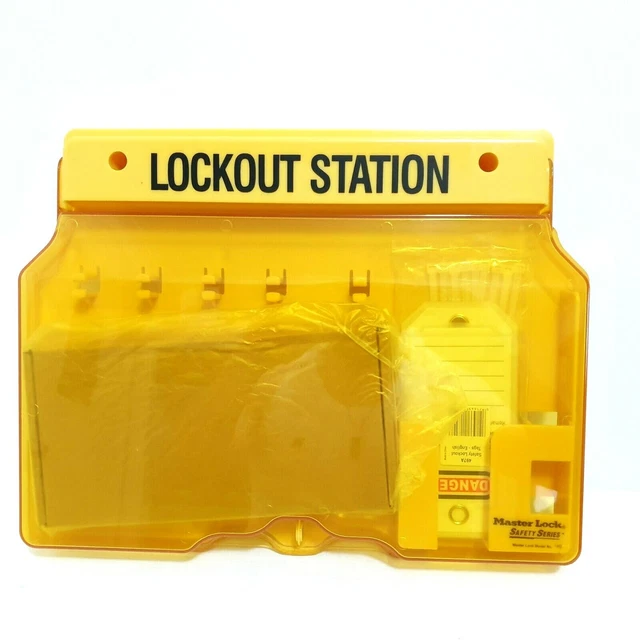 Master Lock Lockout Station Mountable 1482 Yellow Business Padlock Safety Series