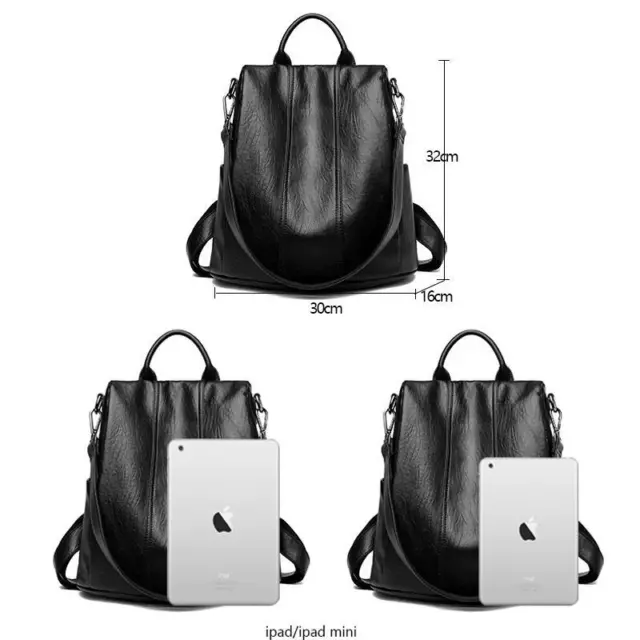 Women Backpack Genuine Leather Ladies Anti-theft Shoulder Bag Travel New Fashion 2