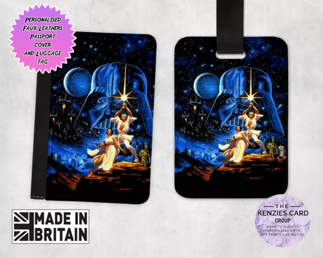 Personalised Disney Passport Cover & Luggage Tag Disney Star Wars Last Jedi V1