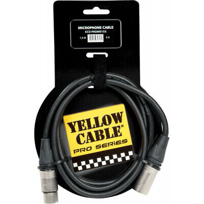 Yellow Cable PROM015X - Câble XLR mâle/XLR femelle Neutrik 1.5m