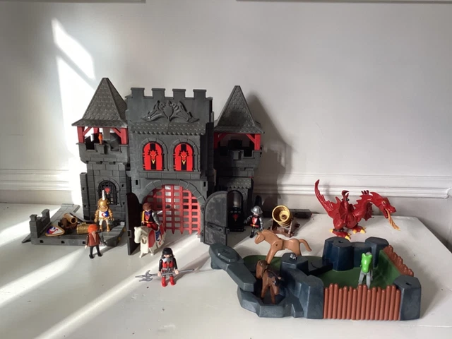 PLAYMOBIL FORTERESSE ,CHEVALIERS ,dragon non complet EUR 25,00 - PicClick FR