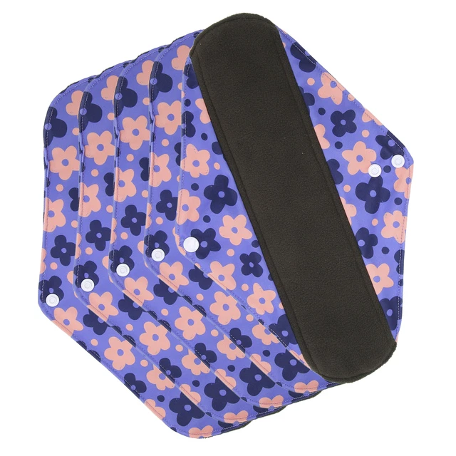 (G29)5X Tappetino Sanitario Lavabile Donna Viaggio Stampa Morbida Elegante Mestruale SG5