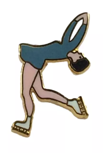 Figure Ice Skater Skating Quality enamel lapel pin badge 2