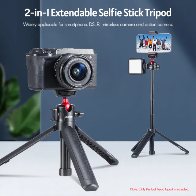 Ulanzi MT-16 44cm Extendable Selfie Stick Tripod 4Section 360° Swivel Ballhead