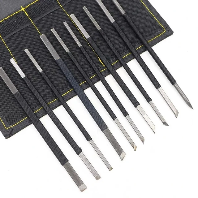 ChangM - 12Pcs Couteau Sculpture Bois Ciseaux Outils Kit, Sculpter Scalpel DIY Stylo Avec Pierre à Aiguiser - Beaux-Arts Et Loisirs Créatifs