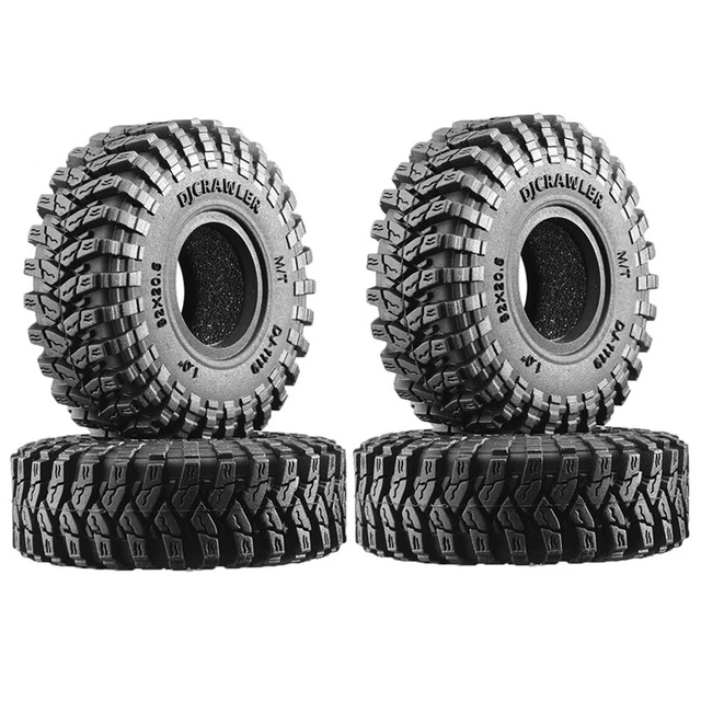 4 Pezzi 62 Mm 1,0 Pollici Gomma Super Morbida Gomma Pneumatico per 1/18 1/2 E9W5