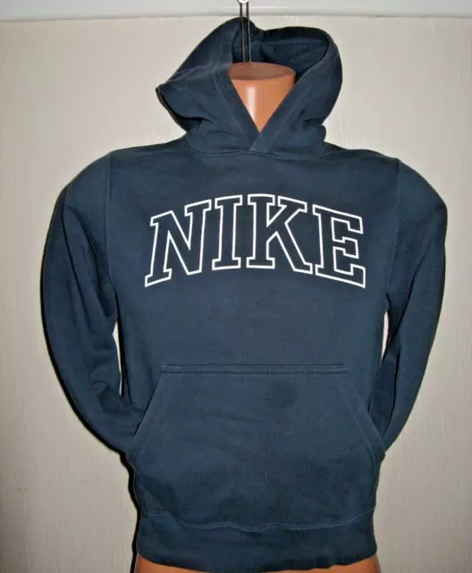 Hardly Worn Boys Navy Blue Nike Hooded Overhead Jacket Hoodie Age 11-12