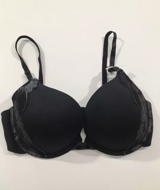 Maidenform  Push Up Convertible Shaping Underwire Bra Womens Sz 38D Black