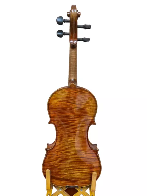 4/4 handmade violin flamed maple powerful sound Stradivari master studio case