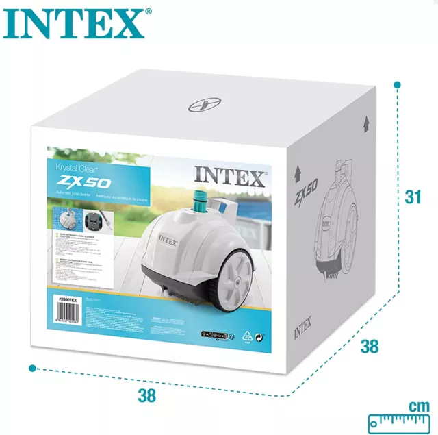 Robot de Nettoyage Piscine Intex  Nettoyeur Aspirateur de Fond et Parois  ZX50