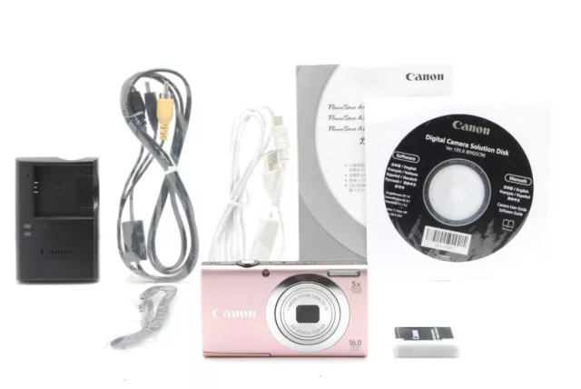 【MINT】Canon PowerShot A2400 IS Pink 16.0MP Digital Camera From JAPAN