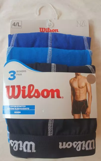 3 boxers bleu et noir neufs taille 4/L marque Wilson