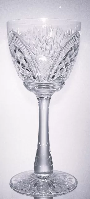 Five Gorgeous Tall Stem Vintage Crystal GOTHIC Cut Wine Glasses 16.5cm, 160ml 2