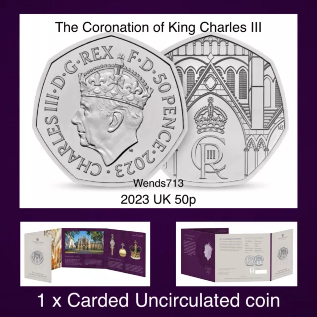 2023 UK 50p The Coronation of His Majesty King Charles III BU Coin