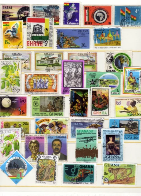 115 Stamps from Ghana Collection  see scans FREEPOST 2