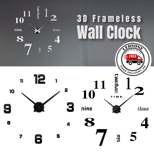 Horloge Murale DIY Style Café – Décoration Originale Avec Chiffres Thème Thé Et Café, Rouge