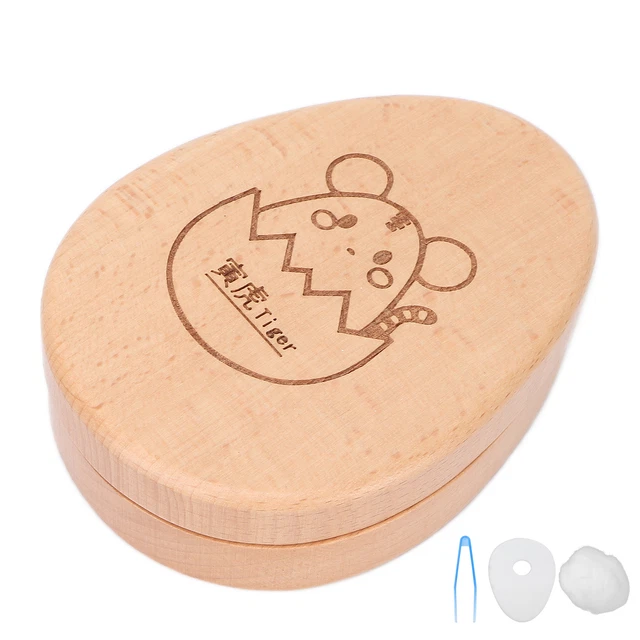 02 015 Baby Tooth Box Smoothly No Peculiar Smell Tiger Pattern Teeth