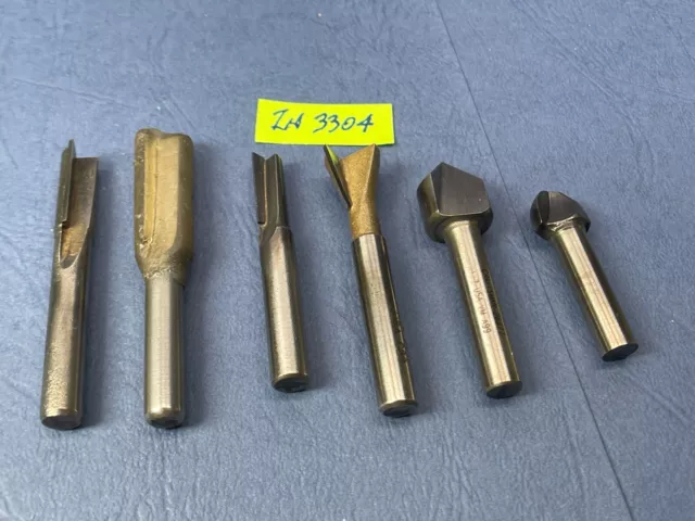 Craftsman and Unbranded Router Bits Carbide & Steel 1 Lot 6 pc   IN3304