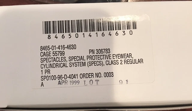 Military Ballistic/Safety Glasses New In Box, Never Issued. Military Ballistic/Safety Glasses New In Box, Never Issued.