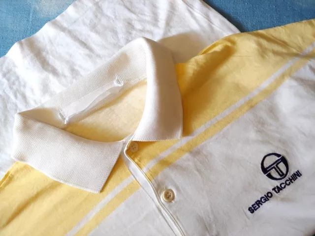 POLO vintage 80's  SERGIO TACCHINI  Mc Enroe tg.2-XS-S circa Made in Italy RARE 2