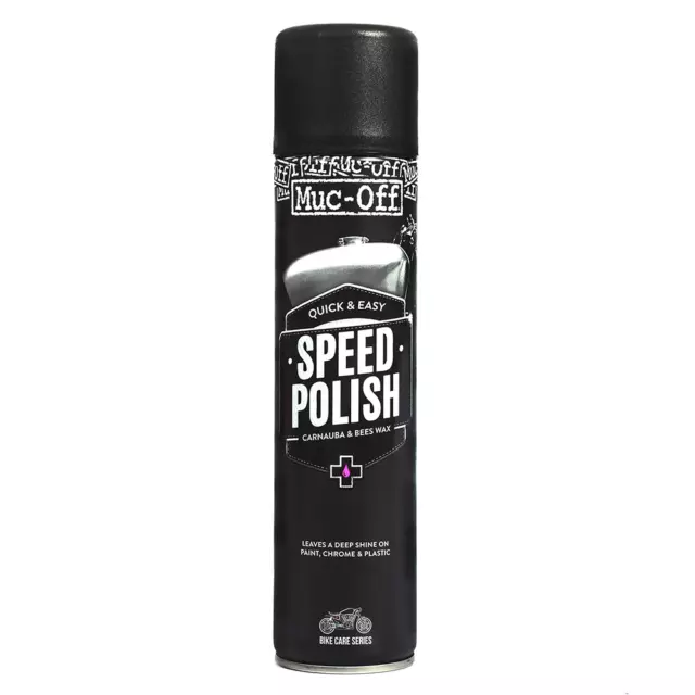 MUC-OFF Polonais (cire de carnauba) MOTORCYCLE SPEED POLISH SPRAY 400ML