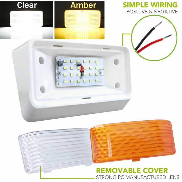 OUTDOOR RV LED Exterior Porch Light 12V Outside Lighting Fixture Camper
