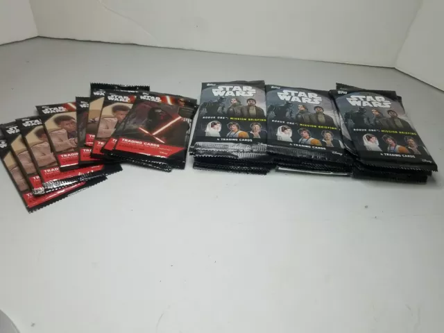 Topps Star Wars Rogue One Series 1 Lot Of 30 + 9 Star Wars The Force Awakens