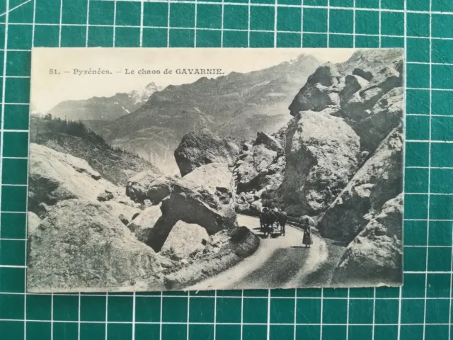 085 CPA Antique - Pyrenees - Chaos Of Gavarnie - Animated - Circa 1909