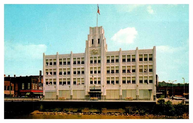 Postcard BUILDING SCENE Sharon Pennsylvania PA AS0126