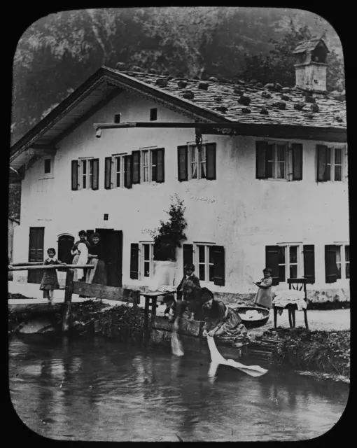 Antike Magische Laterne Wäschkleidung In Ammersee C1900 Foto Deutschland