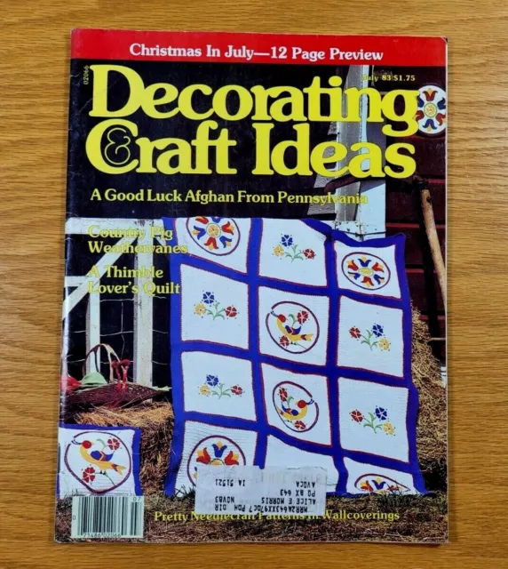 DECORATING & CRAFT IDEAS Magazine Vintage Issue From July 1983 $8.99