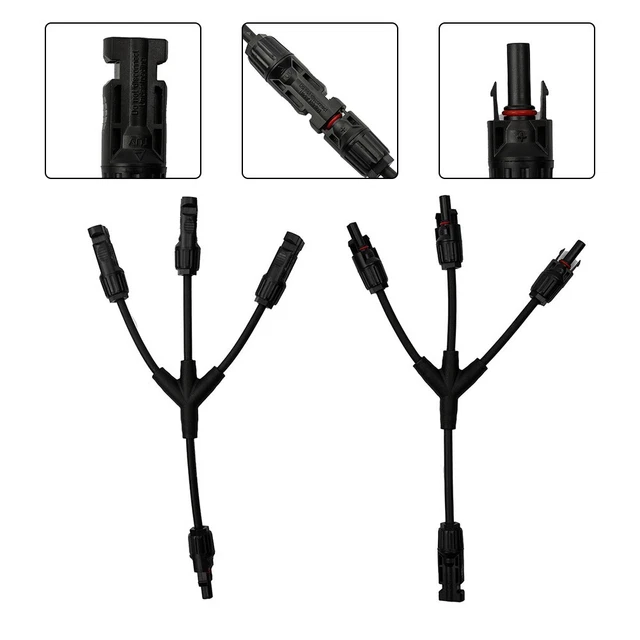 3-way Connettore 2.5mm-6mm2 20A-30A Accessori DC1000V Pannello Connettore