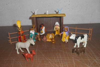 LOT PLAYMOBIL PERSONNAGE Les 3 Roi Mages Naissance Jesus Creche De Noel