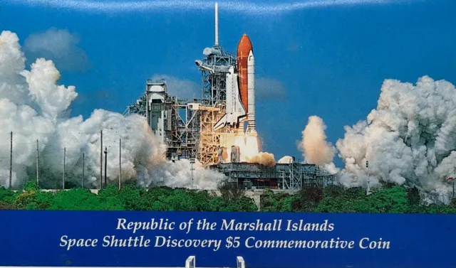 Space Shuttle Discovery $5 Commemorative Coin / Marshall Islands / 1988