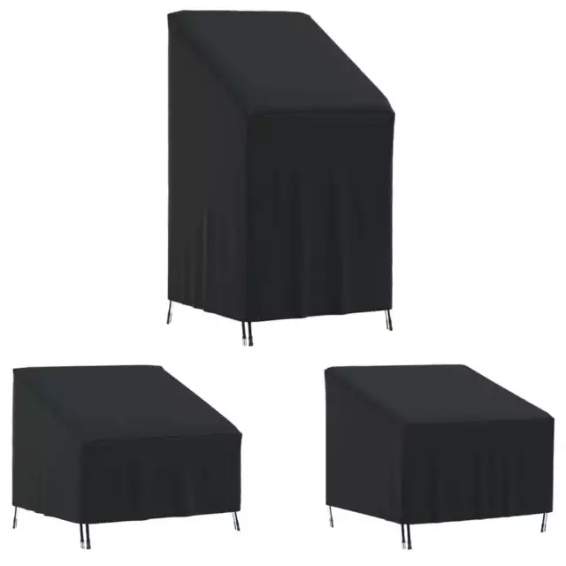 Cubierta para Silla de Jardín Funda Impermeable Muebles Oxford 420D Negro vidaXL