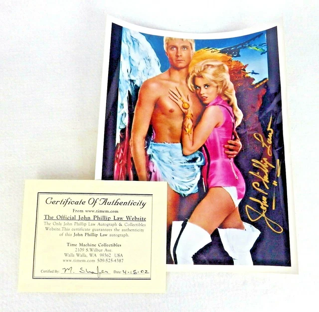 John Phillip Law Barbarella 8x10 Autograph Signed Glossy Photo w COA