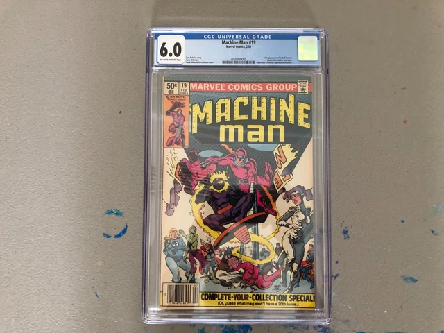 Machine Man #19-CGC 6.0-1st app. of Jack O'Lantern (Superman & Batman on cover)!