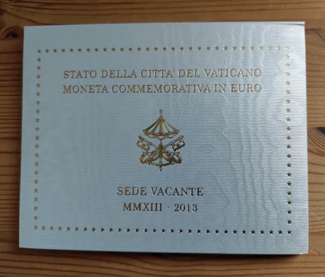 2 Euro Gedenkmünze Vatikan 2013 - Sedisvakanz - im Folder