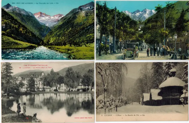 4 Early 20th Century Carte Postale Luchon, Bagneres-de-Luchon, France Postcards
