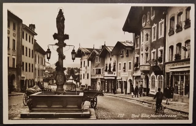AK Bad Tölz Marktstraße Echtfoto ungelaufen um ca. 1930