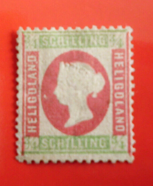 Alt Deu. Helgoland 1873 Nr. 9 ohne Gummi mit Falz dickes Papier