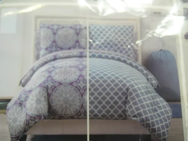 Veronica 5 pc set Reversible X Long Twin Comforter Duvet matching Pillows Sheets